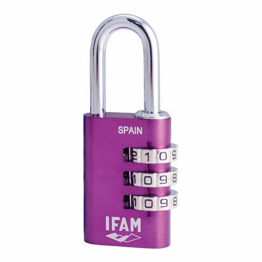 [S7912181] Combination padlock IFAM Combi30 Aluminium Violet