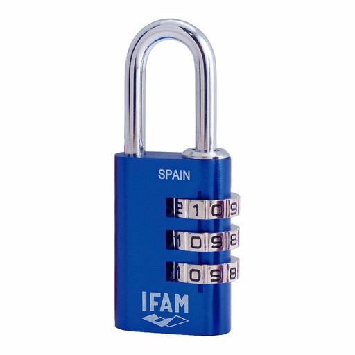 [S7912179] Combination padlock IFAM Combi30 Aluminium Blue