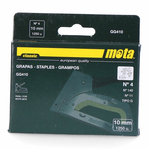 [S7911286] Staples Mota  gg410 1000 Unidades 10 mm Nº 4