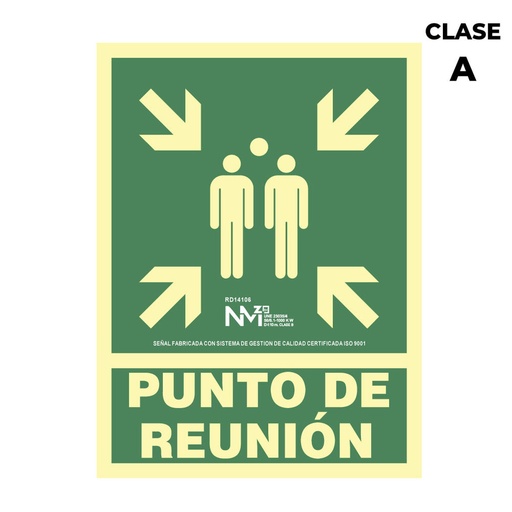 [S7907031] Sign Normaluz Punto de reunión PVC 22,4 x 30 cm