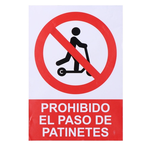 [S7910853] Sign Normaluz Prohibido acceder con patinete Stick 21 x 30 cm