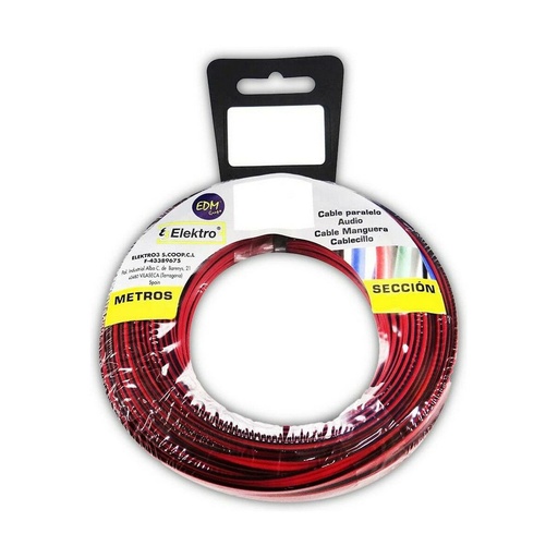 [S7915143] Audio cable EDM 28041 Black Red Red/Black 2 x 0,75 mm 15 m