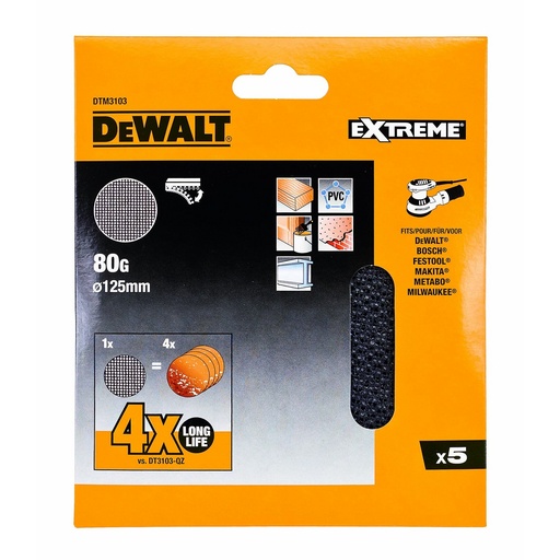 [S7911699] Sanding discs Dewalt dtm3103-qz Ø 125 mm 80 g 5 Units