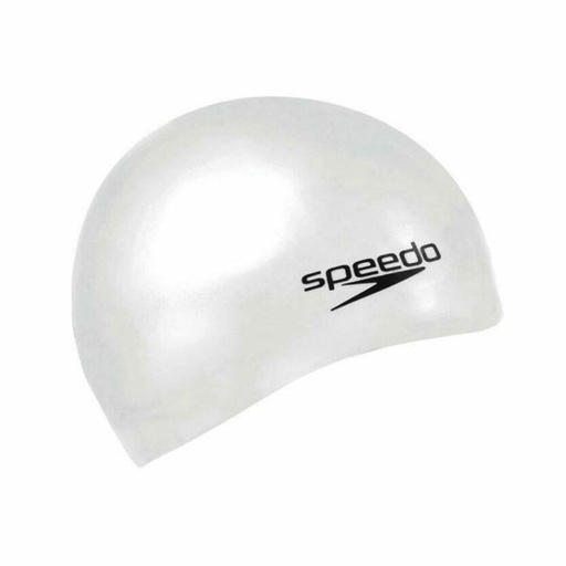 [S2016759] Swimming Cap Speedo PLAIN FLAT White Silicone