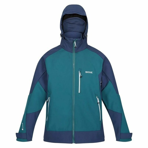 [S6470380] Men's Sports Jacket Regatta Hewitts VII Blue Green Hood