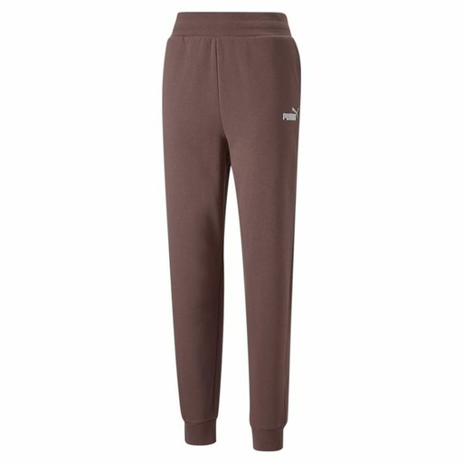[S6469563] Adult's Tracksuit Bottoms Puma Ess+ Embroidery High-Waist Brown Lady