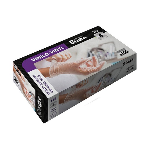 [S7911360] Disposable Vinyl Gloves JUBA 7 Box Powder-free (100 Units)
