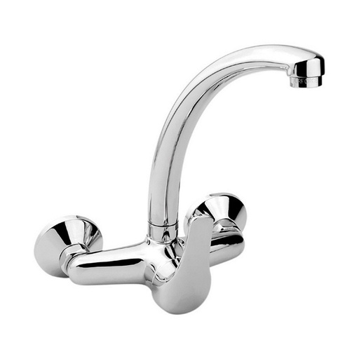 [S7902440] Mixer Tap EDM 01165 Silver Stainless steel Brass Zinc