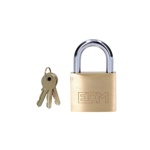 [S7901469] Key padlock EDM 85209 Brass Bow 40 x 23 mm