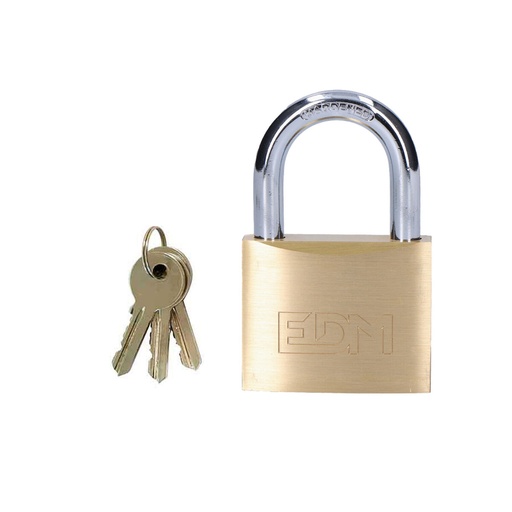 [S7901470] Key padlock EDM 85210 Brass Bow 50 x 30 mm