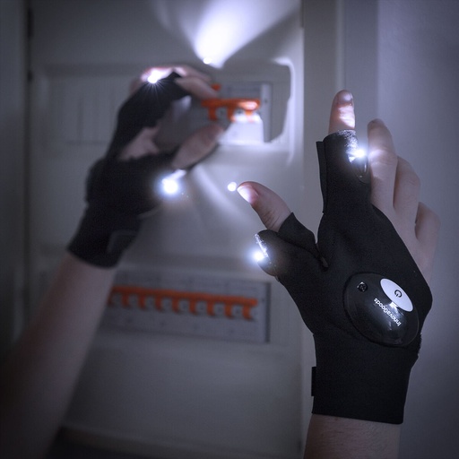 [V0103613] Gloves with LED Light Gleds InnovaGoods 2 Units