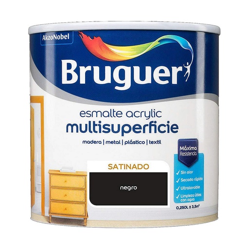[S7902852] Acrylic paint Bruguer Black Acrylic polish (250 ml)