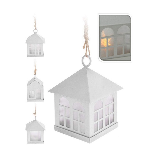 [S7901275] Lantern Deco Metal White