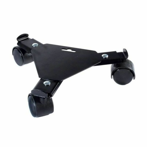 [S7109336] Flowerpot Standt with Wheels Nature Black Metal (Ø 27/37 x 6 cm)