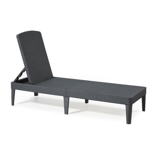 [S7103627] Sun-lounger Allibert Jaipur Dark grey 187 x 58 x 29 cm