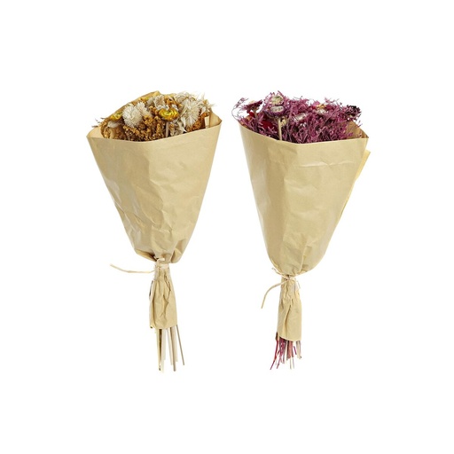 [S3030676] Bunch DKD Home Decor Fuchsia Yellow Dried flower (20 x 12 x 50 cm) (2 Units)