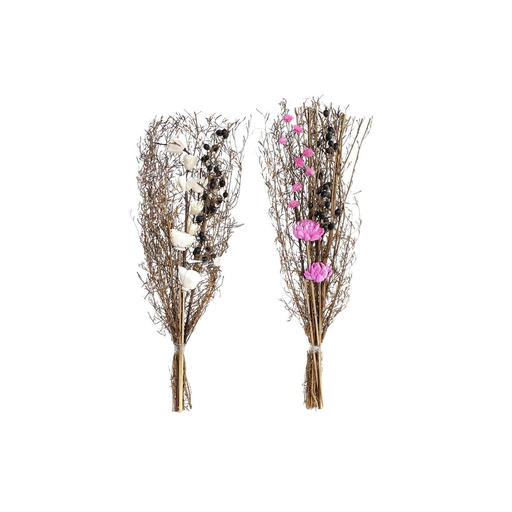 [S3030666] Bunch DKD Home Decor Pink Brown White Dried flower (2 Units) (30 x 30 x 65 cm)