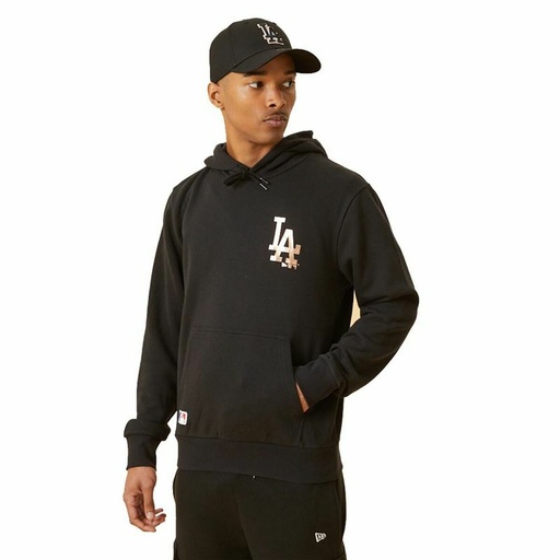 [S6452549] Men’s Sweatshirt without Hood  LA Dodger Metallic Logo New Era Black
