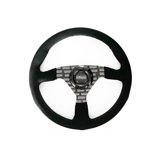 [S37112363] Racing Steering Wheel OCC Motorsport OCCVOL015 Black Leather Ø 35 cm