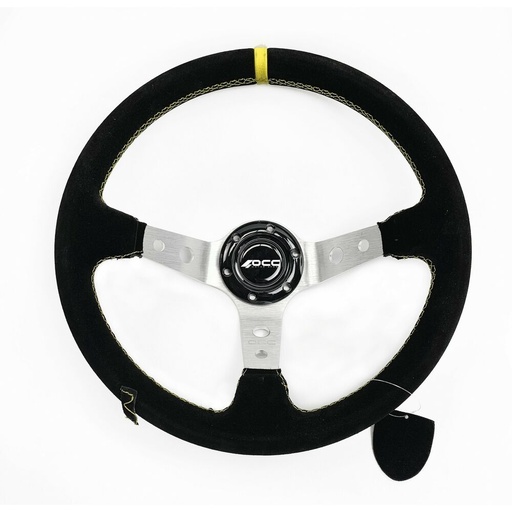[S37112265] Racing Steering Wheel OCC Motorsport OCCVOL001 Black Ø 35 cm Suede