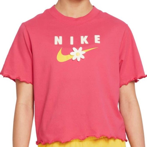 [S2021126] Child's Short Sleeve T-Shirt ENERGY BOXY FRILLY Nike DO1351 666  Pink
