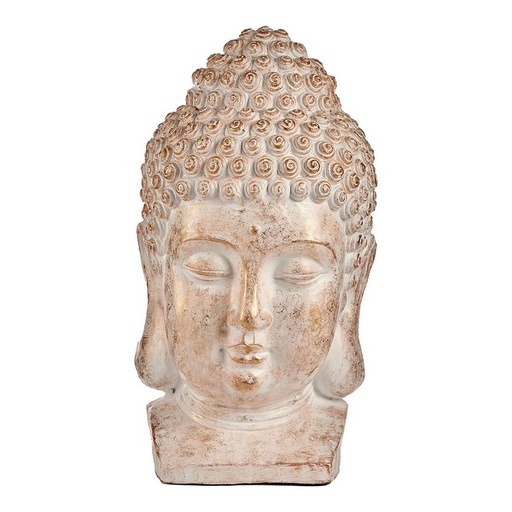 [S3610538] Decorative Garden Figure Ibergarden CC20488 White Golden Polyresin 35 x 65,5 x 38 cm Head Buddha