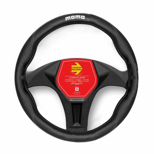 [S3721771] Steering Wheel Cover MOMO MOMLSWC011BW Black Ø 36,5 - 39 cm